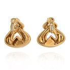 Marina B. 18K Yellow Gold Brushed Finish Door Knockers Earrings - The Back Vault