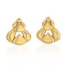 Marina B. 18K Yellow Gold Brushed Finish Door Knockers Earrings - The Back Vault