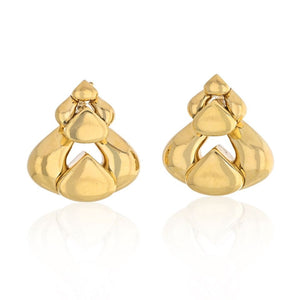 Marina B. 18K Yellow Gold Brushed Finish Door Knockers Earrings