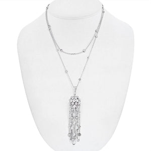 Cartier 18K White Gold L'egers Diamants Spotlight Necklace