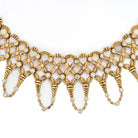 18K Yellow Gold 16 Carats Diamond Collar Bib Necklace - The Back Vault