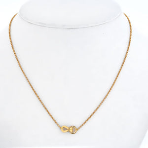 Cartier 18K Rose Gold Agrafe Diamond Necklace