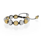 Shamballa 18K White Gold White And Yellow Diamond Bracelet - The Back Vault