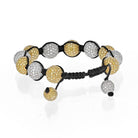 Shamballa 18K White Gold White And Yellow Diamond Bracelet - The Back Vault