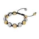 Shamballa 18K White Gold White And Yellow Diamond Bracelet - The Back Vault