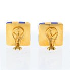 Tiffany & Co. 18K Yellow Gold 1982 Cummings Lapis Earrings - The Back Vault