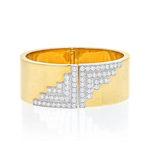 Tiffany & Co. 18K Yellow Gold 4.80 Carat Diamond Cuff Bracelet