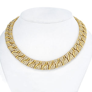 Bvlgari 18K Yellow Gold Diamond Choker Necklace