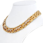 Cartier 18K Yellow Gold Mahango Walking Panthere Diamond Collar Necklace - The Back Vault