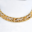 Cartier 18K Yellow Gold Mahango Walking Panthere Diamond Collar Necklace - The Back Vault