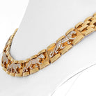 Cartier 18K Yellow Gold Mahango Walking Panthere Diamond Collar Necklace - The Back Vault