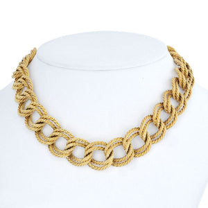 Bvlgari 18K Yellow Gold Round Gold Link Choker Necklace