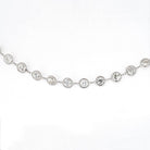 Platinum 13.50cts Round Cut Diamond By The Yard Chain Necklace - The Back Vault