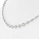 Platinum 13.50cts Round Cut Diamond By The Yard Chain Necklace - The Back Vault