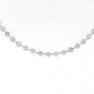 Platinum 15 Old European Cut Diamond By The Yard Chain Necklace - The Back Vault