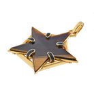 David Webb 18K Yellow Gold Tiger Eye Star Pendant - The Back Vault