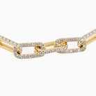 18K Yellow Gold 22 inches Diamond Link Chain Necklace - The Back Vault