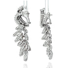 Platinum 21 Carat Diamond Spray Marquise Cut Earrings - The Back Vault