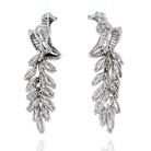 Platinum 21 Carat Diamond Spray Marquise Cut Earrings - The Back Vault