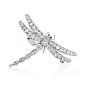 Tiffany & Co. Platinum Enchant Diamond Dragonfly Brooch