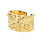 David Webb 18K Yellow Gold 1979 Taurus Bull Hinged Wide Cuff Bracelet - The Back Vault