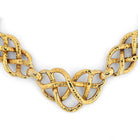 David Webb Platinum & 18K Yellow Gold Twisted Hammered Link 20 inch Necklace - The Back Vault