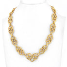 David Webb Platinum & 18K Yellow Gold Twisted Hammered Link 20 inch Necklace - The Back Vault