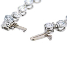 Tennis Platinum 7.48cts Round Brilliant Cut Shared Prong Bracelet - The Back Vault