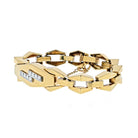 David Webb 18K Yellow Gold Lighting Bolt Modern Link Cubist Design Bracelet - The Back Vault