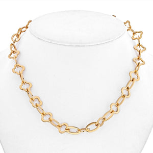 Van Cleef & Arpels 18K Yellow Gold Byzantine Alhambra Necklace