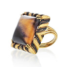 David Webb 18K Yellow Gold Tiger's Eye Ring - The Back Vault