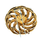 David Webb Platinum & 18K Yellow Gold Diamond And Pearl Circular Openwork Brooch - The Back Vault