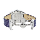 Cartier 18K White Gold Santos 100 Unisex White Gold Diamond Watch - The Back Vault