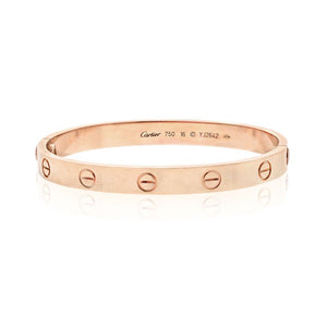 Cartier Love 18K Rose Gold Love Size 16 Bracelet