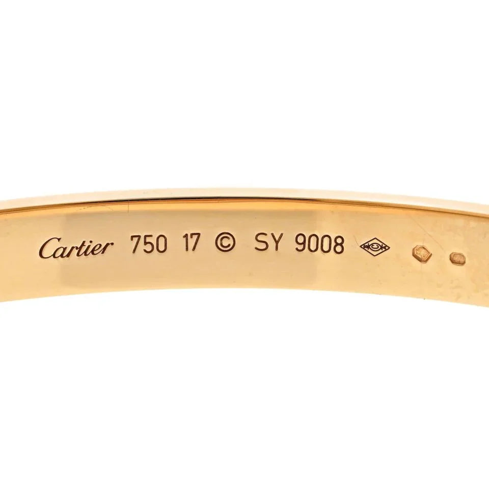 Cartier Love 18K Rose Gold Love Size 17 Bracelet – The Back Vault