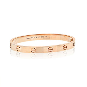 Cartier Love 18K Rose Gold Love Size 17 Bracelet