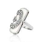 Bvlgari 18K White Gold Mother Of Pearl Illusion Diamond Cocktail Ring - The Back Vault