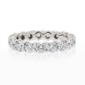 Platinum 2.50 Carat Round Cut Diamond Eternity Eternity Band