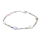 Bvlgari 18K White Gold Parentesi Gemstone And Diamond Chain Bracelet - The Back Vault