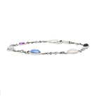 Bvlgari 18K White Gold Parentesi Gemstone And Diamond Chain Bracelet - The Back Vault