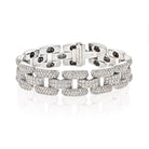 Chopard 18K White Gold 20 Carat Micro Pave Diamond Link Bracelet - The Back Vault