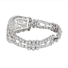 Platinum 12.00 Carat Art Deco Openwork Diamond Bracelet - The Back Vault