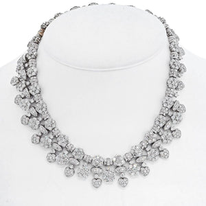 38 Diamond Collar Necklace in 18K White Gold