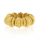 David Webb 18K Yellow Gold Power Architectural Bracelet - The Back Vault