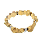 David Webb 18K Yellow Gold Nugget Diamond Articulated Bracelet - The Back Vault