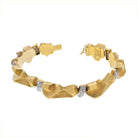 David Webb 18K Yellow Gold Nugget Diamond Articulated Bracelet - The Back Vault