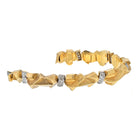 David Webb 18K Yellow Gold Nugget Diamond Articulated Bracelet - The Back Vault