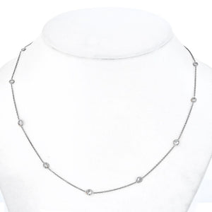 Platinum 1.62cts Delicate Diamond By The Yard Necklace