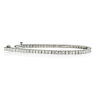 14K White Gold 7.70 Carat Princess Cut Diamond Bracelet - The Back Vault