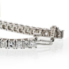 14K White Gold 7.70 Carat Princess Cut Diamond Bracelet - The Back Vault